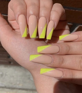neon, long and nails