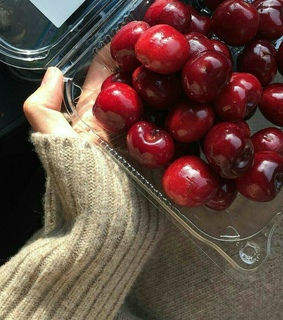 cherry, red and food
