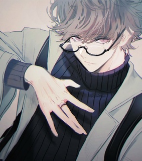 shounen, glasses and illustration