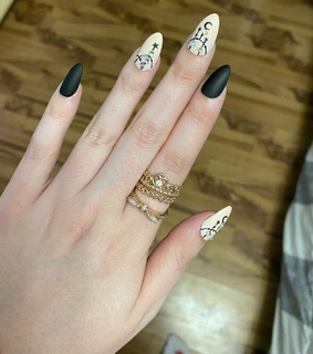 nail art, rainbow nails and halloween