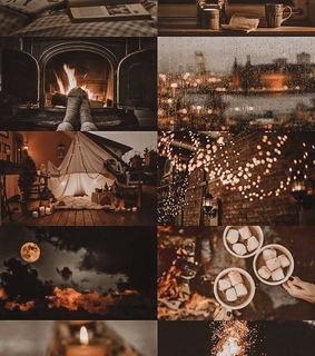 autumn, lights and rain