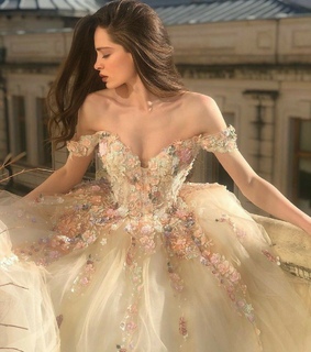 fashion, embroidered dress and princess dress