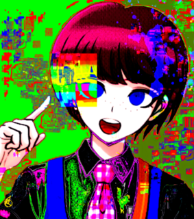 danganronpa, scenecore and glitchcore