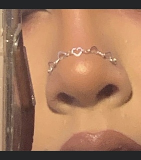 nose, chain and rings