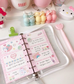 stationery, pink and cute