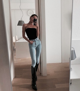 jeans, mirror selfie and style