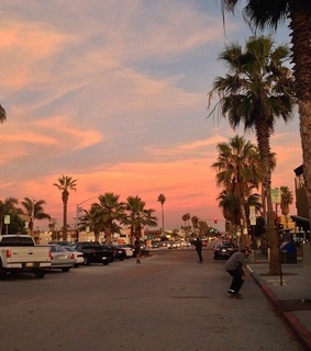 sunset, retro and photography