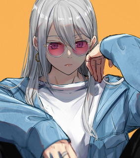 silver hair, anime illustration and girl illustration