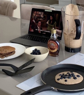 food, pancakes and breakfast