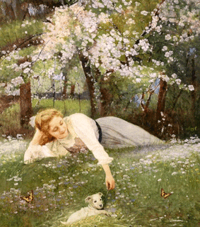 white flowers, flowers gif and female